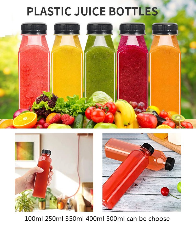 Square Juice Bottles 3 Square Juice Bottles 3
