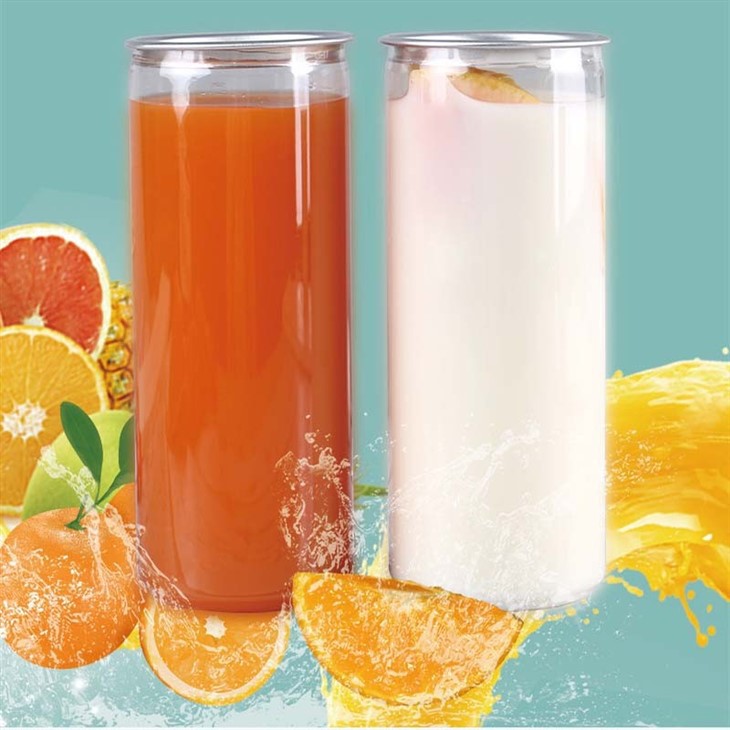 Transparent Plastic Soda Drink Can 500ml 350ml With Aluminum Lid From China